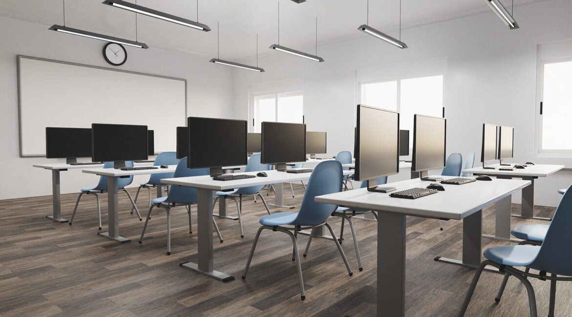 modern classroom interior
